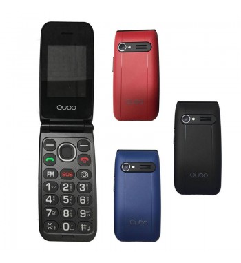 Qubo teléfono móvil senior 2.4" con tapa neonw - NEONW
