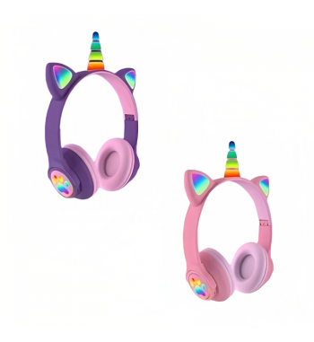 Auriculares de unicornio inalámbricos con luz led lyej206 - lyej206