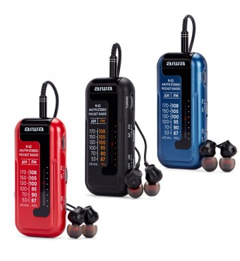 Aiwa radio am/fm a pilas mini con auriculares r-22 - R-22_B00