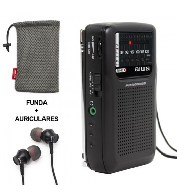 Aiwa radio am/fm a pilas c/auricular y funda rs-33 - RS-33_B00