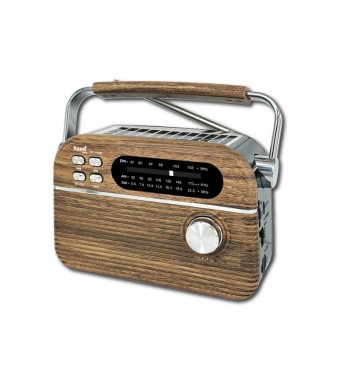 Sami radio clásica madera bt usb sd ac/batería/solar 3 bandas rs-11850 - RS-11850-1