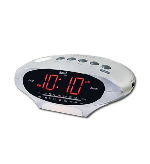 Sami radio reloj am/fm analógico dígitos led rojo 0.9" c/ linterna rs-4737 - RS-4737-1