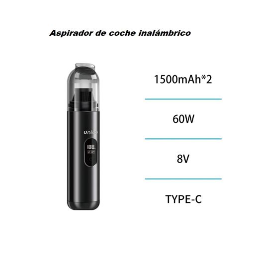 Unico aspirador de coche inalámbrico 60w soplado y succión 4000 pa vc5113 - VC5113