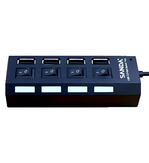Sanda hub 4 usb 3.0 con interruptores 480 mbps sd-3799 - SD-3799