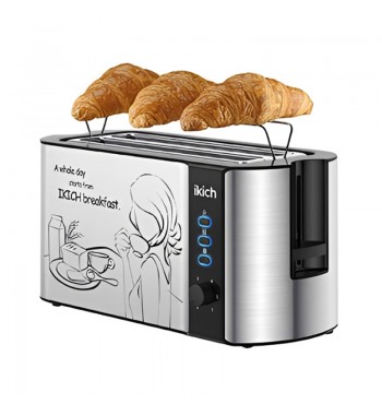 Ikitch tostador acero inox. doble rebanada todo tipo de pan 1500w cp144a - CP144A_1