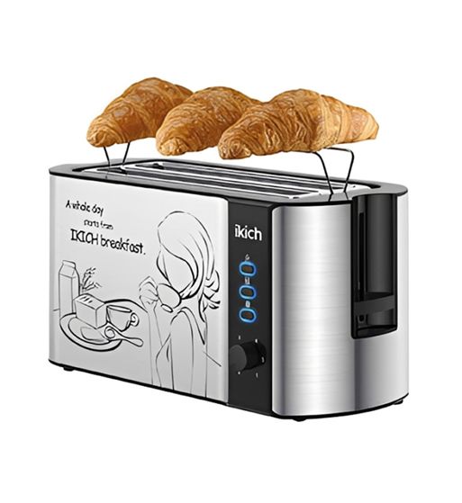 Ikitch tostador acero inox. doble rebanada todo tipo de pan 1500w cp144a - CP144A_1