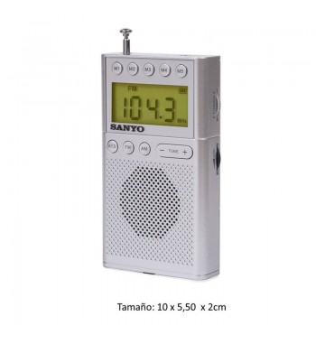 Sanyo radio digital am/fm mini bolsillo presintonías y memorias ks-121 - KS-121