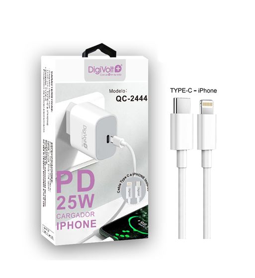 Digivolt cargador pd tipo c a iphone 25w qc-2444 - QC-2444_2