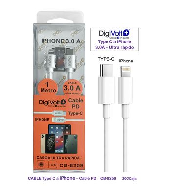 Digivolt cable pd type-c a iphone 3.0a cb-8259 - CB-8259