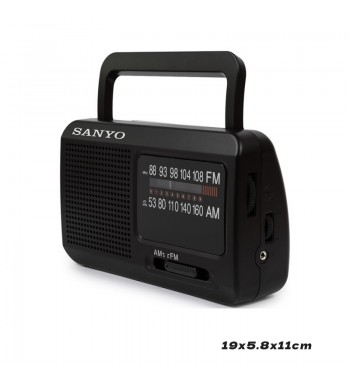 Sanyo radio analógica ac/dc 2 bandas display grande horizontal ks-135 - KS-135