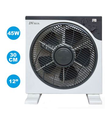 Dvtech ventilador box fan 12" 30cm 45w dv-406 - DV-406_B00