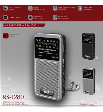 Sami radio am/fm mini vertical c/aur y altavoz rs-12801 - RS-12801