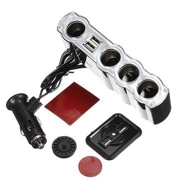 Pritech cargador para coche 4 enchufe y 2 usb cc-899 - CC-899