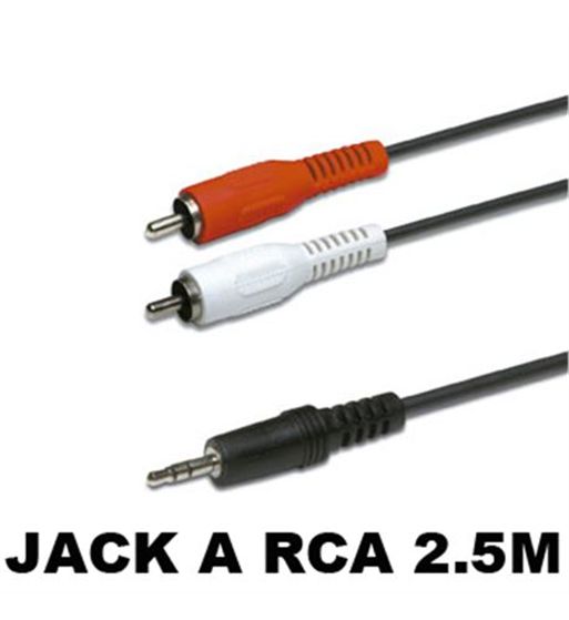Cable jack 3.5 a 2 rca 2.5mt wir327 - WIR327