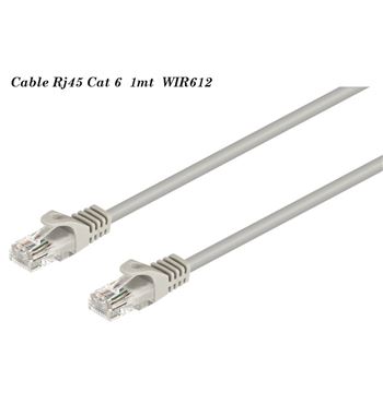 Cable red rj-45 cat 6 utp m a m 1 mtr wir612 - WIR612