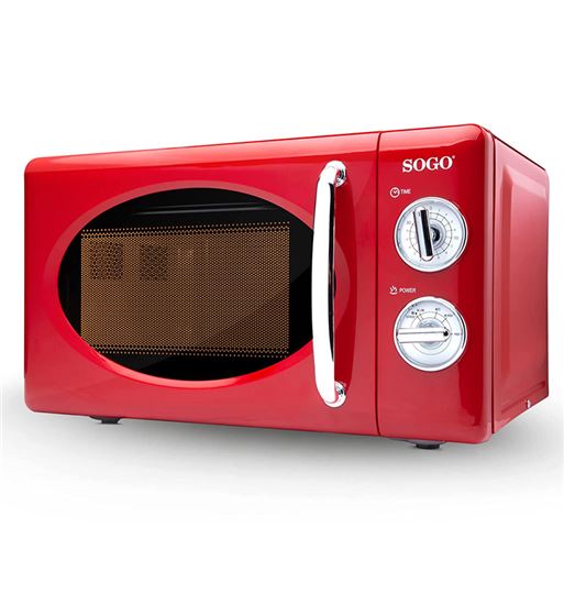Sogo microondas retro vintage rojo 20 litros 700w ss-890 - SS-890-R