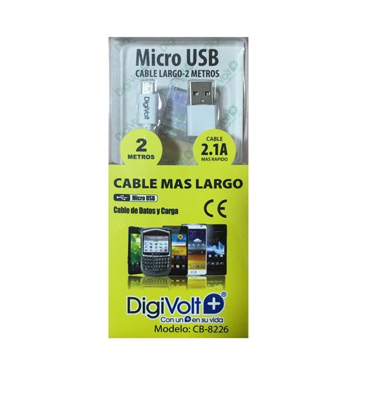 Digivolt cable micro usb de 2 metro cb-8226 - CB-8226