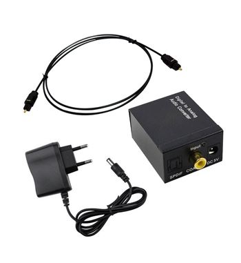 Convertidor de digital fibra optica a audio 2 rca wf053 - WF053_B01