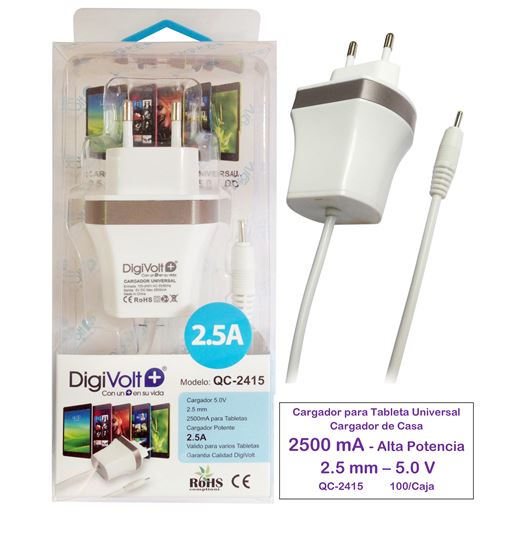 Digivolt cargador tablet univeral 5v 2500ma 2.5mm qc-2415 - QC-2415