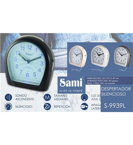 Sami despertador analógico silencio sonido campana s-9973 - S-9939L