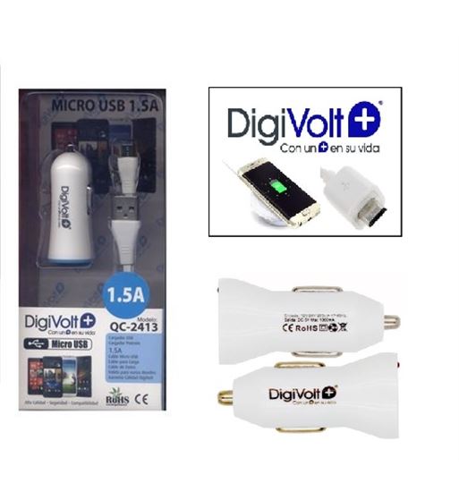 Digivolt cargador micro usb 1.5a 12v coche qc-2413 - QC-2413