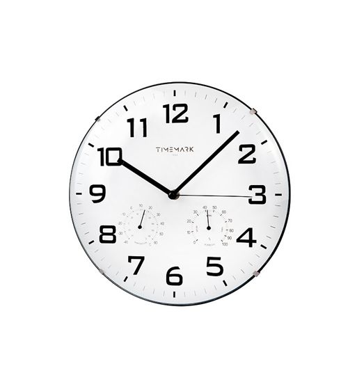 Timemark reloj de pared redondo 30 cm termómetro humedad clth - CLTH