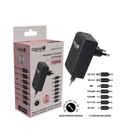 Digivolt alimentador universal 1500 mah multivoltage ad-1500 - AD-1500