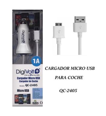 Digivolt cargador micro usb 12v coche qc-2405 - QC-2405