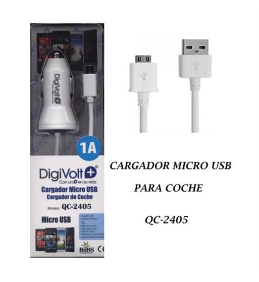 Digivolt cargador micro usb 12v coche qc-2405 - QC-2405