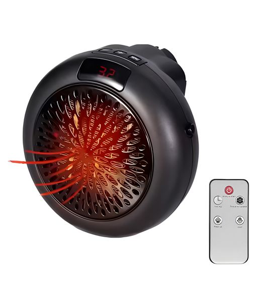 Calefactor de enchufe portátil con mando y temporizador 900w a-283 - A-283_NG