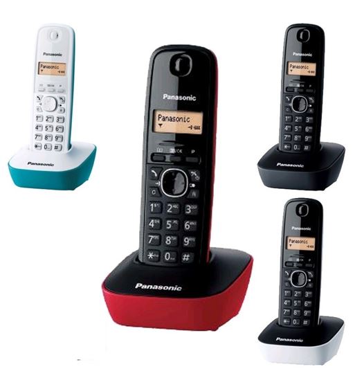 Panasonic teléfono inalámbrico id agenda kx-tg1611 - panasonic-kx-tg1611-telefono-inalambrico-de-color-rojo