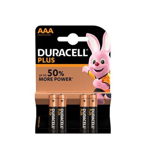 Duracell pila alcalina plus lr-03 aaa 1.5v blíster de 4 pilas - LR-03DA-B4