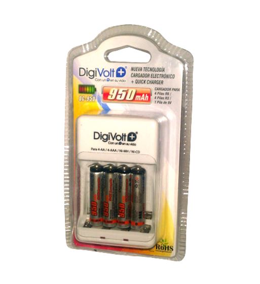 Digivolt cargador con 4 lr-03 950ma qc-950 - QC-950