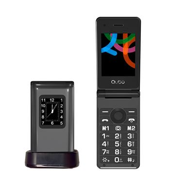 Qubo teléfono móvil senior 2,8" con base de carga x-28bkc - X-28BKC