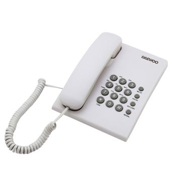 Daewoo teléfono fijo sobre mesa blanco dtc-215 - DTC-215