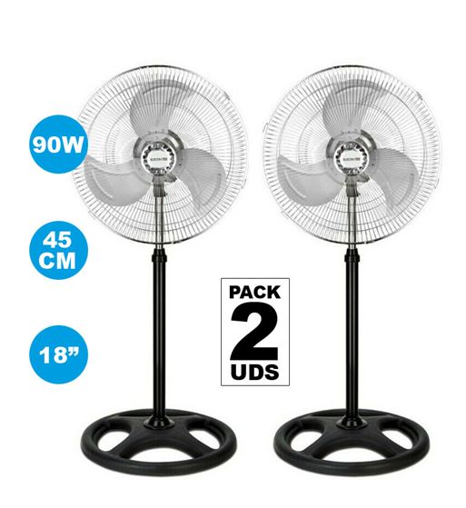 Dvtech ventilador pie 45cm 18" 90w industrial pack de 2 dv-410-x2 - DV-410-PACK2UDS_B00