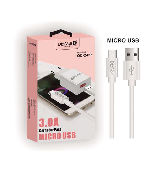 Digivolt cargador cable micro usb 3.0 a 12w qc-2458 - QC-2458