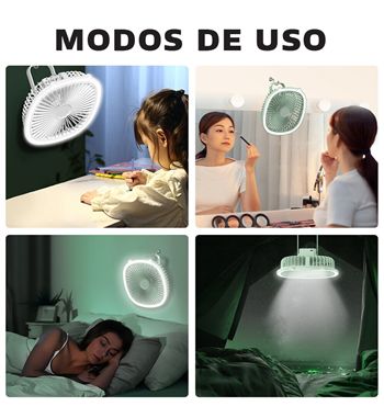 Ventilador escritorio recargable con luz 15115 - 15115_2