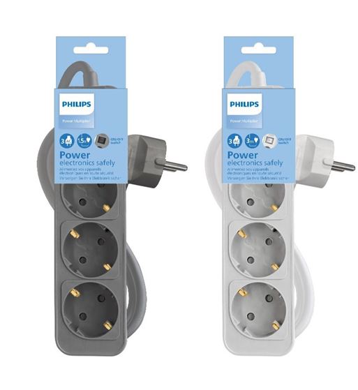 Philips alrgador de corriente 1.5m 3 tomas con interruptor chp-2134 - CHP-2134
