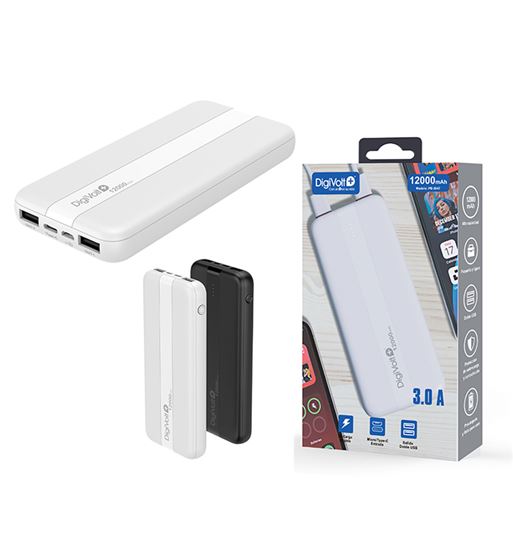 Digivolt power bank 12000 mah 3.0a tipo c pb-3047 - PB-3047
