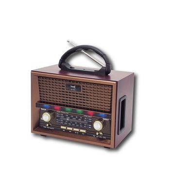 Sami radio clásica grande ac/dc madera bt usb micro-sd luz disco rs-11818 - RS-11818