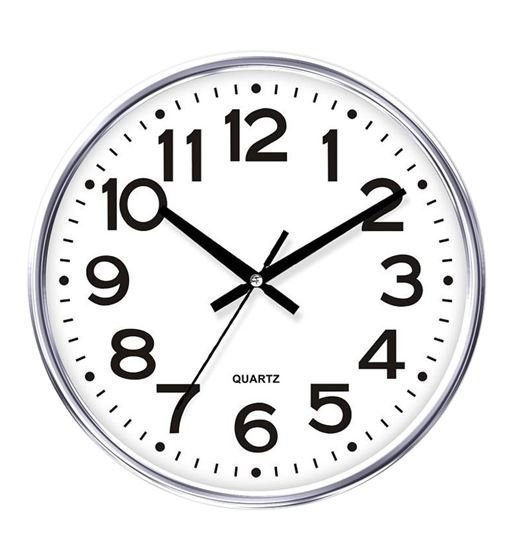 Timemark reloj de pared redondo 34 cm plata cl-107 - CL-107