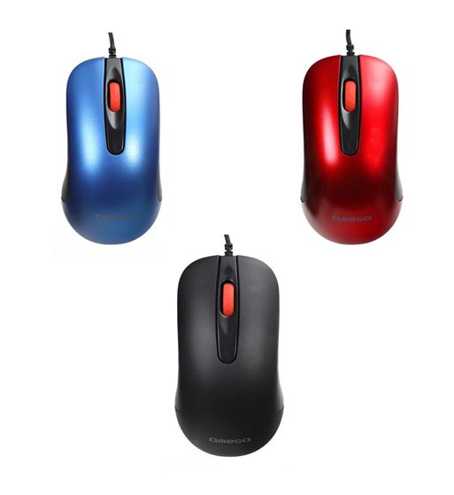 Omega ratón óptico usb 1000 dpi xl con cable om0520cb - OM520CB