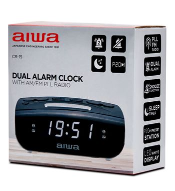 Aiwa radio reloj digital alarma dual pll cr-15 - CR-15_B04