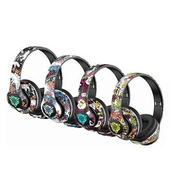 M2 tec auriculares casco graffiti sonido estéreo p35 v-7852 - V-7852