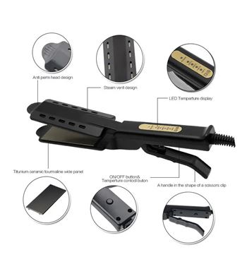 Plancha de pelo profesional 45w placas de titanio rd-216 13831 - 13831_2