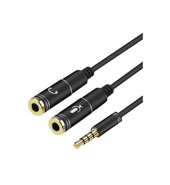 M2 tec adaptador audio jack 3.5 4 pin a auricular y micro v-6035 - V-6035_1