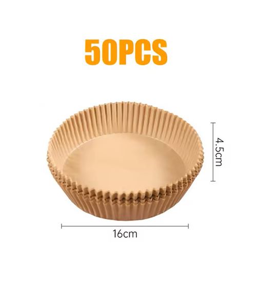 Platos de papel antiadherentes freidora de aire 16cm x 45cm 50 uds. 14957 - 14957