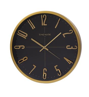 Timemark reloj de pared relieve negro/dorado 34cm cl-28 - CL-28