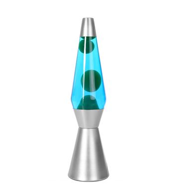 Lámpara lava base plateada líquido azul/verde xl1787 - XL1787